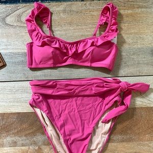 J Crew High waist pink bikini